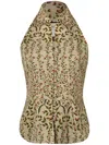 Agua By Agua Bendita Ocre Sueño Top In Neutrals