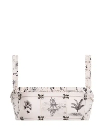 Agua By Agua Bendita Olmo Arena Ruffle-trimmed Bikini Top In Multi
