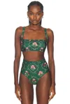 Agua By Agua Bendita Olmo Bikini Top In Green Memoria