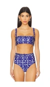 Agua By Agua Bendita Olmo Petalo Ruffle-trimmed Bikini Top In Multicolor