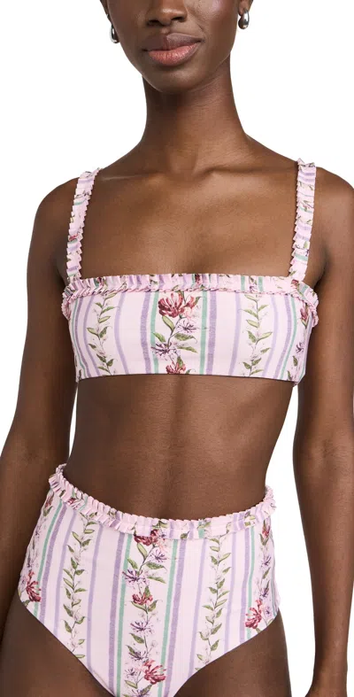 Agua By Agua Bendita Olmo Honeysuckle Bikini Top Multicolor