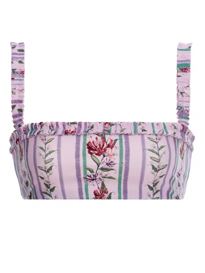 AGUA BY AGUA BENDITA OLMO HONEYSUCKLE BIKINI TOP