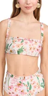 Agua By Agua Bendita Olmo Jardinera Embroiderd Bikini Top In Multicolor