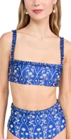 Agua By Agua Bendita Olmo Petalo Ruffle-trimmed Bikini Top In Multicolor