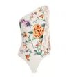 Agua By Agua Bendita Remedios Chinesis One-shoulder Embellished Embroidered Recycled Swimsuit