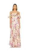 Agua By Agua Bendita Oro Maxi Dress In Multi