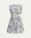 Agua By Agua Bendita Otono Cutout Cotton Mini Dress In Otono Mini