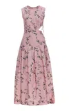 Agua By Agua Bendita Otono Drop-waist Linen Midi Dress In Light Pink