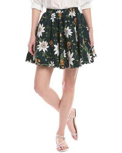 Agua By Agua Bendita Pasiflora Skirt In Green