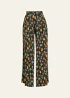 AGUA BY AGUA BENDITA PINON ORNAMENTO PRINTED WIDE-LEG TROUSERS