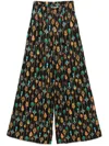 Agua By Agua Bendita Pinon Ornamento Printed Wide-leg Trousers In Black