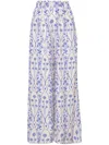 Agua By Agua Bendita Printed Wide-leg Trousers In White
