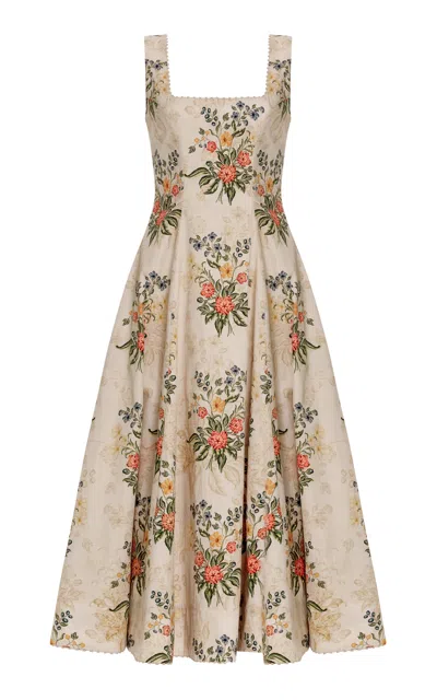 Agua By Agua Bendita Pistilo Isolda Cotton Maxi Dress In Multi