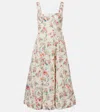 Agua By Agua Bendita Pistilo Mosqueta Cotton Midi Dress In White