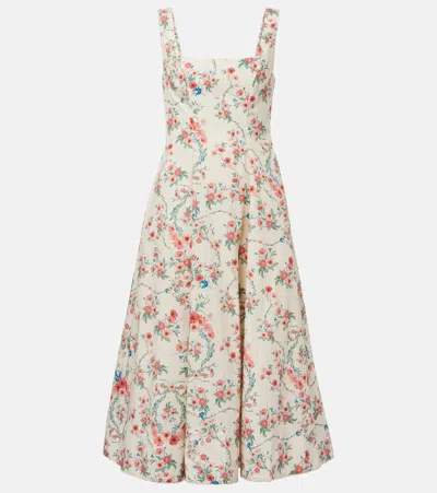 Agua By Agua Bendita Pistilo Mosqueta Cotton Midi Dress In Multi