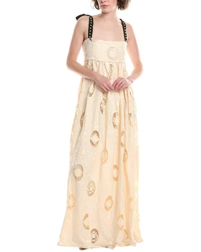 Agua By Agua Bendita Platero Linen Dress In Neutral