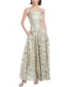 Agua By Agua Bendita Aguamarina Platero Printed Linen Maxi Dress In White