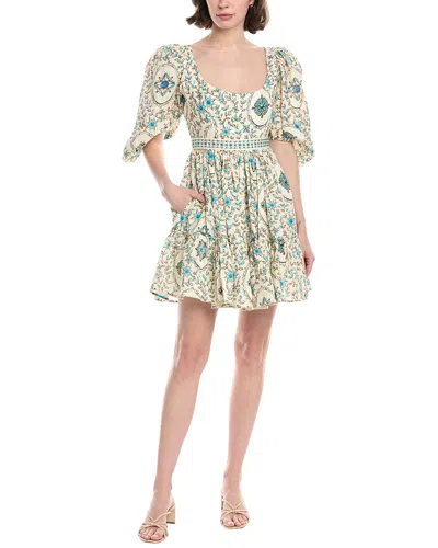 Agua By Agua Bendita Delirio Platero Mini Dress In Beige