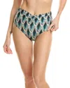Agua By Agua Bendita Pluma Bikini Bottom In Green