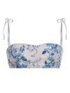 Agua By Agua Bendita Bougainvillea Spring Bikini Top In White