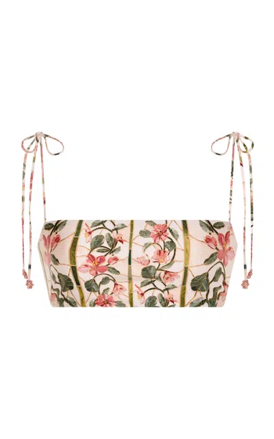 Agua By Agua Bendita Primavera Castillo Bikini Top In Multi