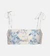 Agua By Agua Bendita Bougainvillea Spring Bikini Top In Blue