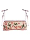 Agua By Agua Bendita Primavera Floral Bikini Top In Neutral