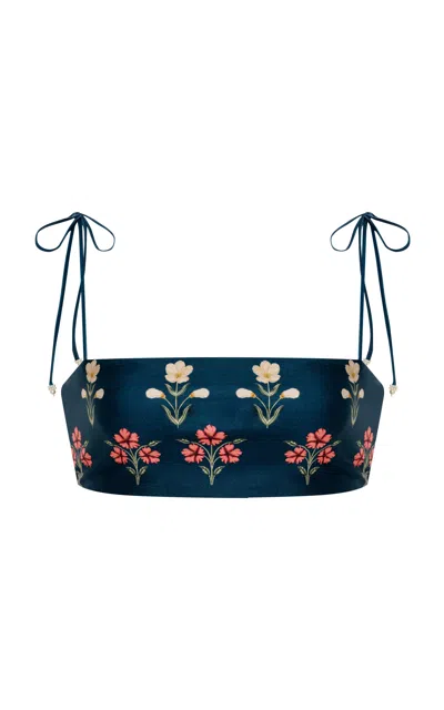 Agua By Agua Bendita Primavera Isolda Bikini Top In Multi