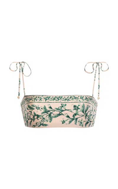Agua By Agua Bendita Primavera Tie-strap Bikini Top In Green