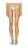 Agua By Agua Bendita Promesa Valle Floral-print Bikini Briefs In Blue