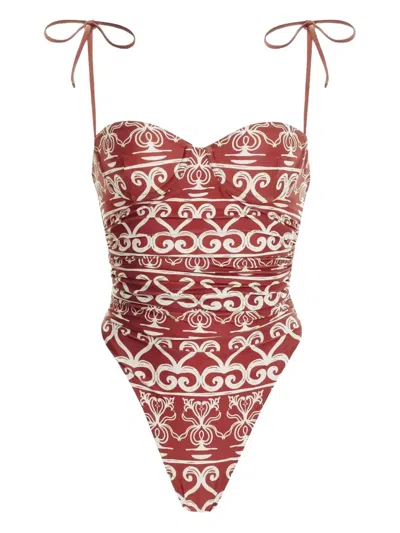 AGUA BY AGUA BENDITA RABANO PATTERNED SWIMSUIT