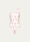 Agua By Agua Bendita Remedios Asymmetric One-piece Swimsuit In Florero