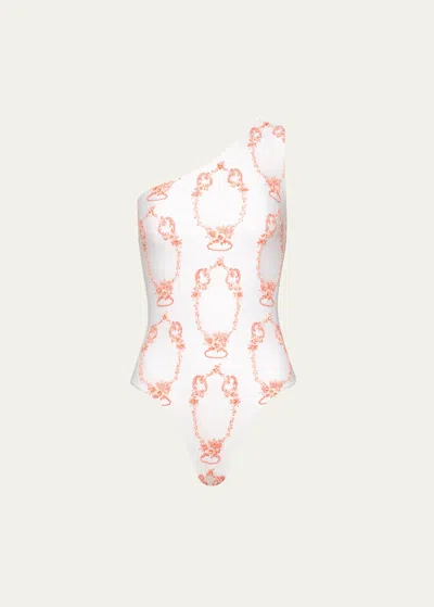 Agua By Agua Bendita Remedios Asymmetric One-piece Swimsuit In Florero
