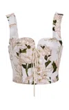 Agua By Agua Bendita Reserva Floral Linen Corset