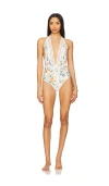 Agua By Agua Bendita Salm Chinesis One-piece Swimsuit In Chinesis