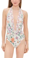 Agua By Agua Bendita Salm Chinesis One-piece Swimsuit In Multicolor