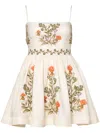 Agua By Agua Bendita Linen Mini Dress In White