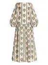 Agua By Agua Bendita Senlis Moriche Floral Tiered Dress In Green