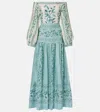 Agua By Agua Bendita Senlis Off-shoulder Linen Maxi Dress