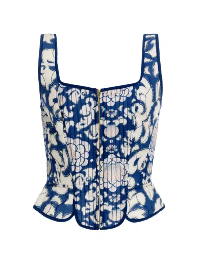 Agua By Agua Bendita Sereia Sinclair Cropped Top In Blue
