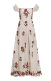 Agua By Agua Bendita Siembra Off-the-shoulder Maxi Dress