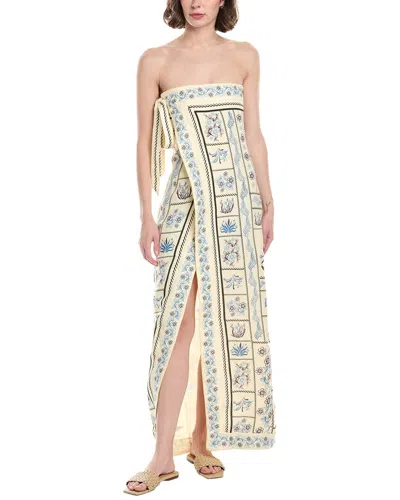 Agua By Agua Bendita Sueno Linen Pareo In White
