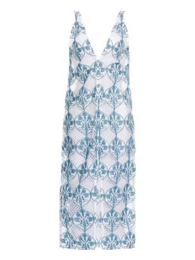 Agua By Agua Bendita Suspiro Ribbons Dress In White