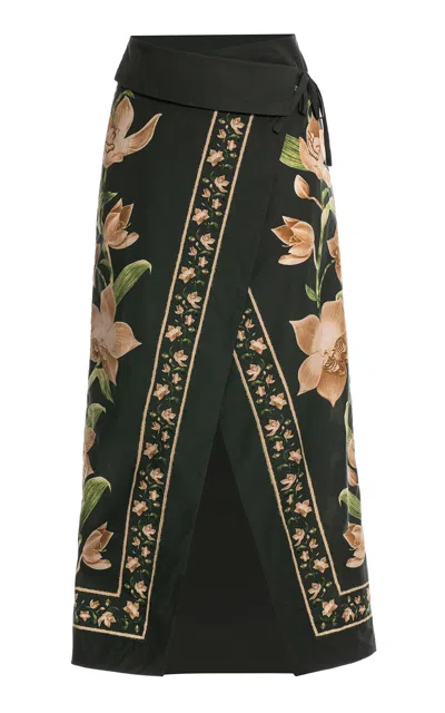 Agua By Agua Bendita Tierra Orquidea Cotton Pareo In Green