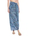 Agua By Agua Bendita Tinaja Silk-blend Caftan In Blue