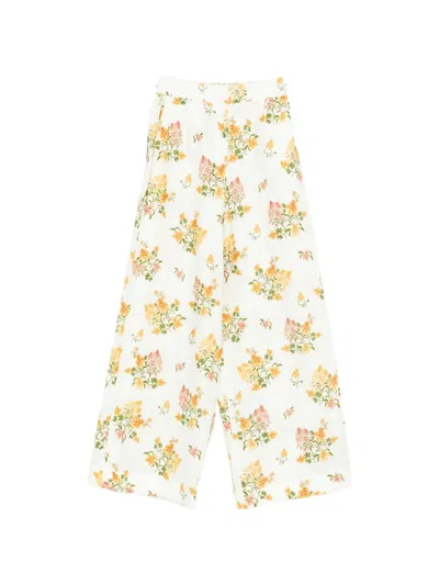 Agua By Agua Bendita Tota Cordillera Floral-print Linen Wide-leg Pants In Multi