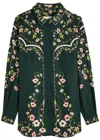 Agua By Agua Bendita Tota Mosquetero Floral-print Linen Shirt In Multi