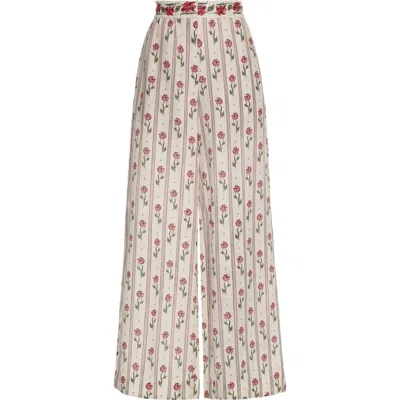 Agua By Agua Bendita Tota Quebrada Floral Print Trousers In Multi