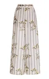 Agua By Agua Bendita Tota Valle Printed Linen Trousers In Animal Print