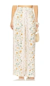 Agua By Agua Bendita Totoa Chinesis Floral-print Linen Wide-leg Pants In 多色